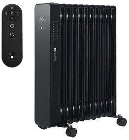 Juskys Olejový radiátor OH125BW2 s termostatom, LED s výkonom2500W čierny