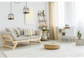 Závesné svietidlo Werona Spider 5, 2x sivé textilné tienidlo so vzorom, g