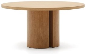 Okrúhly jedálenský stôl v dekore duba ø 150 cm Nealy – Kave Home