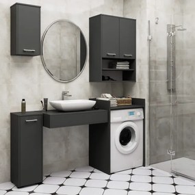 Kúpeľňová skrinka na práčku FIN grafitová / sivá