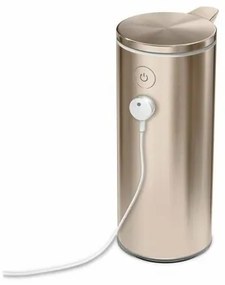 Dávkovač Simplehuman mydla bezdotykový – 266 ml, Rose Gold oceľ, dobíjací