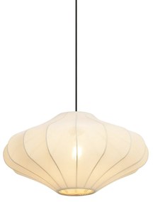 Japandi závesná lampa béžová s látkovým tienidlom 50cm - Plu