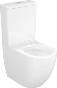 Cersanit Remo Oval, oválne kompaktné wc s WC sedadlom, vírivé splachovanie, biela lesklá, K3030-001