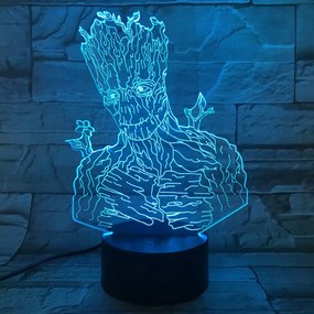 3Dmix 3DL-BTC039 – 3D LED nočná lampa - Groot (Grút) (Bluetooth reproduktor - farba čierna)