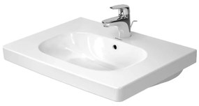 Duravit D-Code - Umývadlo do nábytku s prepadom 650x480 mm, 1 otvor pre batériu prepichnutý, biela 03426500002