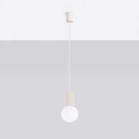 Sollux SL.1719 - Luster na lanku HALO 1xG9/8W/230V pr. 12 cm krémová