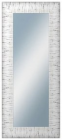 DANTIK - Zrkadlo v rámu, rozmer s rámom 60x140 cm z lišty SAUDEK biela čierne čiary (2512)
