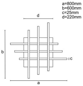 LED Stmievateľný prisadený luster LED/70W/230V 3000-6500K + diaľkové ovládanie