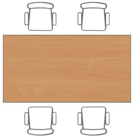 Jedálenský stôl, 1600 x 800 mm, tmavo sivá podnož, buk