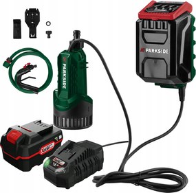 Akumulátorová ponorná pumpa na dažďovú vodu Parkside akumulátor 4Ah Set