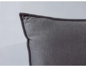 Tmavosivá čalúnená dvojlôžková posteľ s úložným priestorom s roštom 180x200 cm Jade – Bobochic Paris