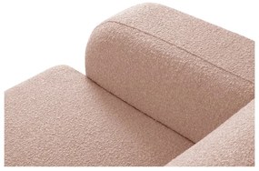 Ružová rohová pohovka z textílie bouclé (pravý roh) Molino – Micadoni Home