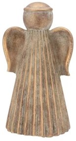 Zlatá antik cementová dekorácia anjel Angel Gold - 9*8*12 cm