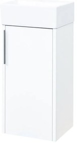 Mereo Mereo, Vigo, kúpeľňová skrinka s keramickým umývadlom, 33 cm, biela, dub, MER-CN350