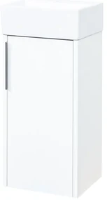 Mereo Mereo, Vigo, kúpeľňová skrinka s keramickým umývadlom, 33 cm, biela, dub, MER-CN350