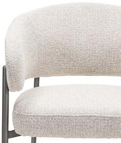 Designové čalouněné jídelní křeslo Umbra béžové/šedé