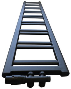 Regnis Retro, vykurovacie teleso 300x1280mm so stredovým pripojením 50mm, 487W, čierna matná, RETRO128/30/D5/BLACK
