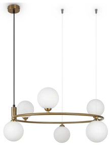 Maytoni MOD013PL-06BS1 - Luster na lanku RING 6xG9/25W/230V mosadz