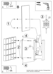 Nástenné svietidlo Lappo, 1x mliečne sklenené tienidlo, drevo vo farbe wenge