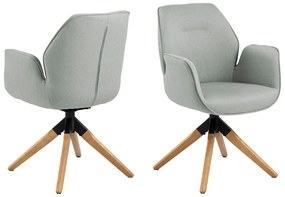 Dizajnová stolička Ariella svetlo sivá - prírodná