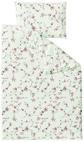 Krepové obliečky FLORAL CREAM svetlo zelené Rozmer obliečky: 70 x 90 cm | 140 x 200 cm