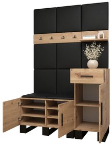 Predsieňová zostava Amanda 5 (dub artisan + zelená). Vlastná spoľahlivá doprava až k Vám domov. 1085899