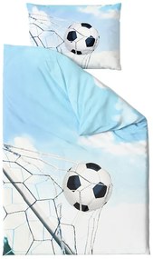 3D Bavlnené obliečky FOOTBALL ZONE, modré Rozmer obliečky: 70 x 90 cm | 140 x 200 cm