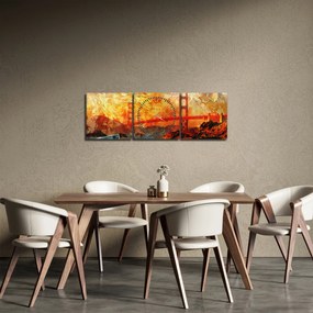 Obraz - Golden Gate, San Francisco, Kalifornia (s hodinami) (90x30 cm)