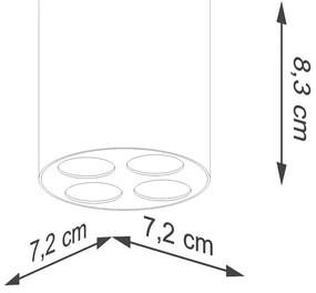 Stropné LED svietidlo Zoe, 4x LED 9w, 4000k, w