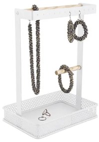 Držiak šperkov Jewellery Square, kovový biely, PT3347WH