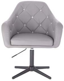 LuxuryForm DESIGN Kreslo ROMA na čiernom kríži - šedé