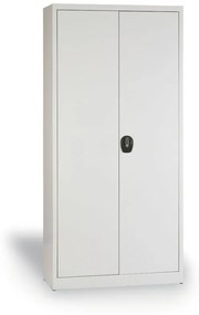 Dielenská policová skriňa na náradie KOVONA JUMBO, 4 police, zváraná, 950 x 800 x 1950 mm, sivá / sivá