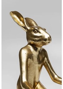 Cyclist Rabbit dekorácia 39 cm zlatá