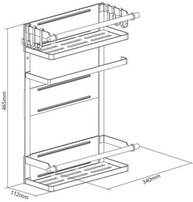 MK FLORIA MKF-21MG01W - Magnetický organizér  46,5x34 cm biela