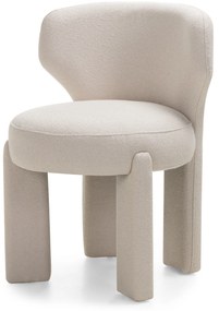 Jídelní designová židle Elaine boucle krémová