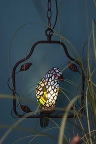 Závesné vitrážové svetlo Tiffany v dizajne papagája - 40 * 26 * 86 cm E14 / max 1 * 25W