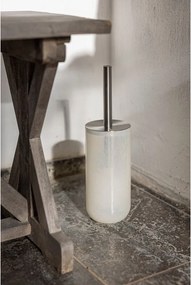 Krémovobiela sklenená WC kefa Opal – Mette Ditmer Denmark