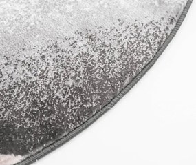 Protišmykový koberec NOVO sivý / hnedý kruh