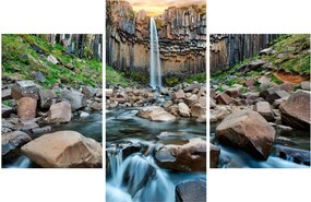Obraz - Vodopád Svartifoss, Island (90x60 cm)