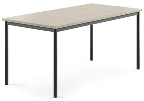 Stôl SONITUS, 1600x800x720 mm, linoleum - svetlošedá, antracit