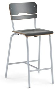 Školská stolička SCIENTIA, široké sedadlo, V 650 mm, strieborná/antracit