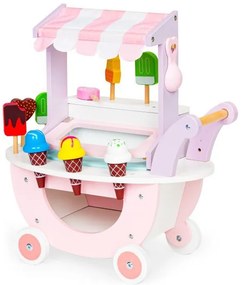 Drevený zmrzlinový stánok s príslušenstvom