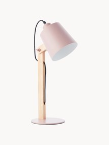 Veľká stolová lampa's dreveným podstavcom Swivel