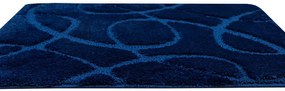 Kúpeľňový koberček Kobe Navy granátový, línie