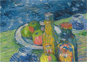 Obraz - Alexej von Jawlensky, Still Life with Bottles and Fruit, reprodukcia (70x50 cm)