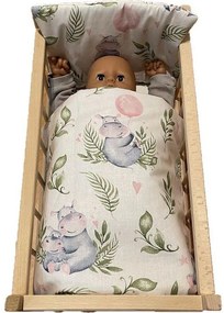 SDS Perinky do postieľky pre bábiky Hrošíky baby Bavlna, výplň: Polyester, 1x 38x44 cm / 28x20 cm