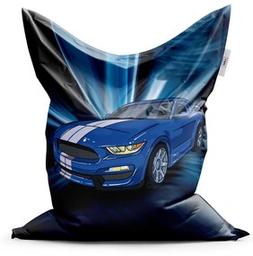 Sablio Sedací vak Mustang Modré pozadie - 150x100 cm