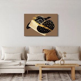 Obraz - Abstrakcia golden brown N⁰1 (90x60 cm)