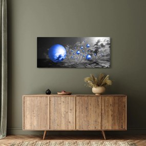 Obraz tmavo modrých gulí (120x50 cm)