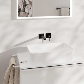 Hansgrohe Tecturis E, páková umývadlová batéria EcoSmart+ pod omietku s výtokom 225 mm, čierna matná, HAN-73051670